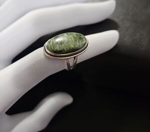 925 And Seraphinite Stone Ring